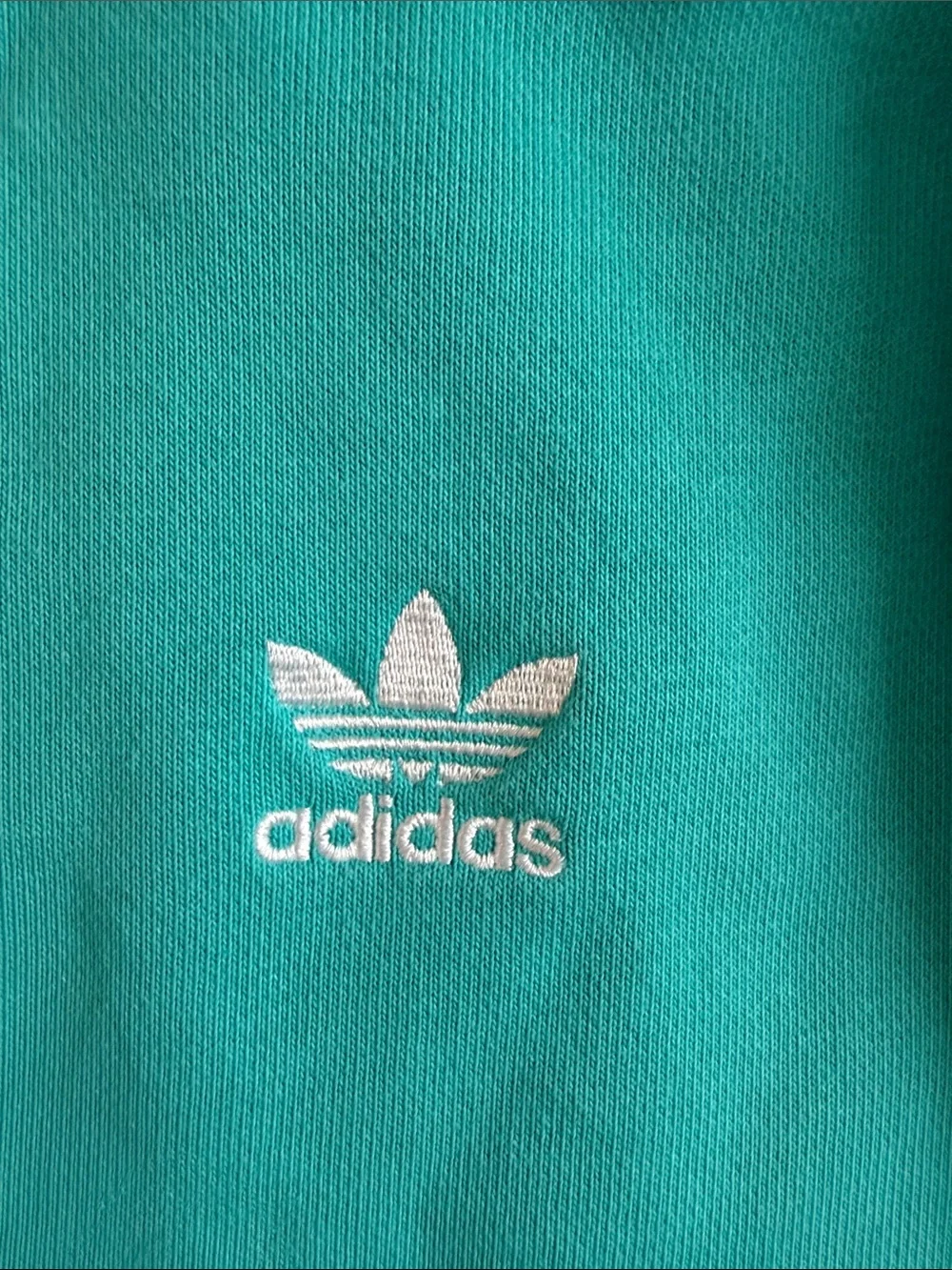 adidas Teal Pullover Hoodie with Trefoil Logo
